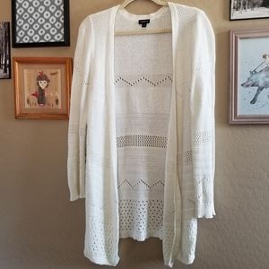 Torrid Crochet Cardigan in White